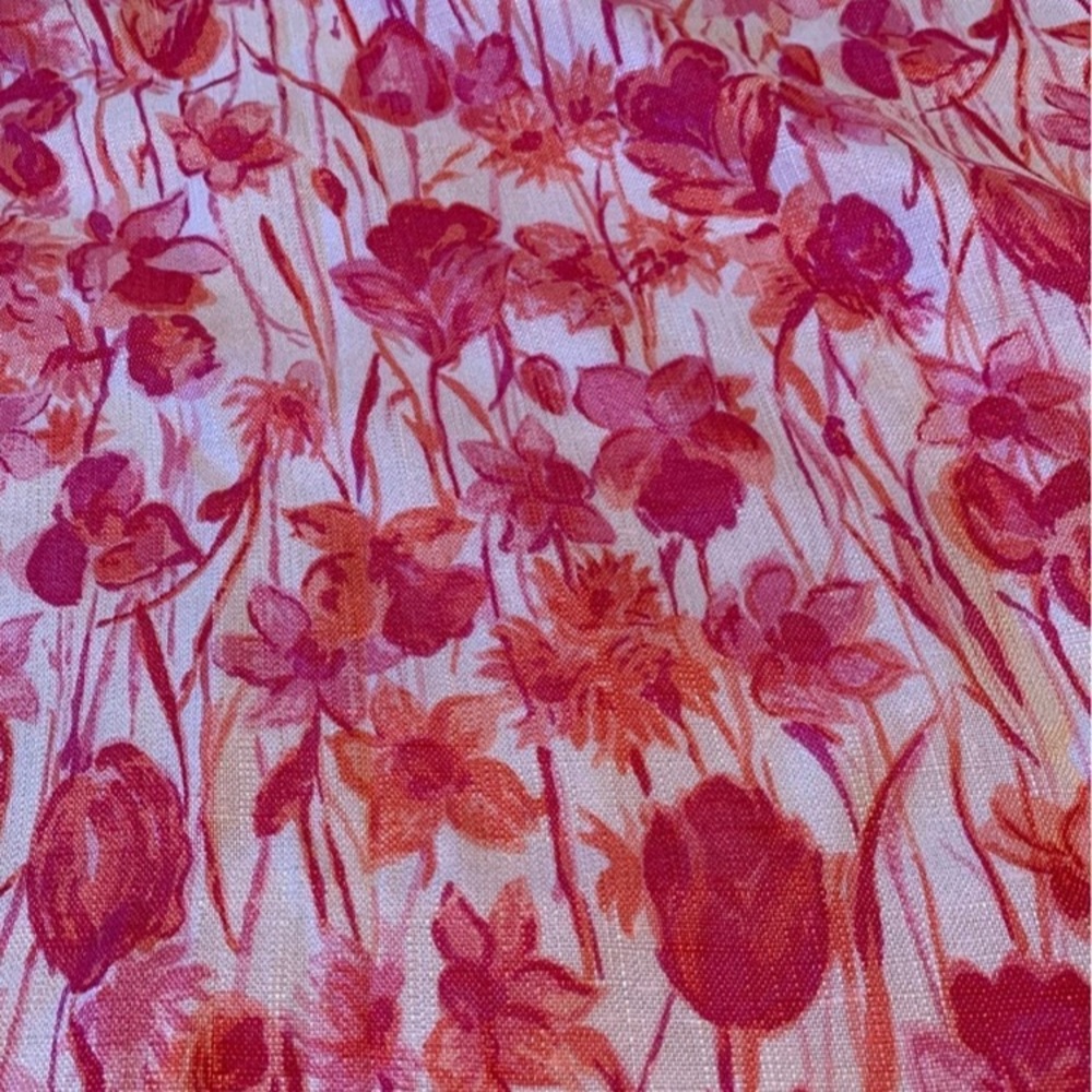 Pink Floral Fabric By The Yard